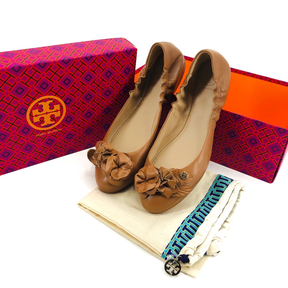 NWT Tory Burch Blossom Ballet Nappa Leather Flats - Picture 3 of 8
